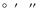 $^{\circ}~~\hbox{$^\prime$ }~~\hbox{$^{\prime\prime}$ }$