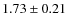 $1.73 \pm 0.21$
