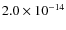 $2.0\times10^{-14}$