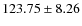 $ 123.75 \pm 8.26$