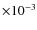 $\times 10^{-3} $
