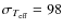 $\sigma_{T_{\rm eff}}=98$