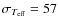 $\sigma_{T_{\rm eff}}=57$