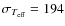 $\sigma_{T_{\rm eff}}=194$