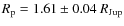 $R_{\rm {p}}=1.61\pm0.04~R_{\rm {Jup}}$