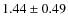 $1.44\pm0.49$