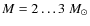 $M=2\dots 3~M_\odot$