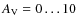 $A_{\rm V}=0\dots 10$