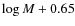 $\log M + 0.65$