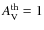 $A_{\rm V}^{\rm th} = 1$