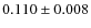 $0.110\pm0.008$