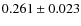 $0.261\pm0.023$