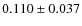 $0.110\pm0.037$