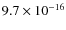 $9.7\times10^{-16}$