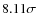 $8.11\sigma$