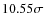$10.55\sigma$