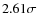 $2.61\sigma$