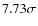 $7.73\sigma$