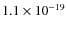 $1.1\times10^{-19}$