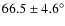 $\rm 66.5
\pm 4.6^\circ$