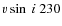 $v \sin~i~230$