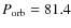 $P_{\rm orb}=81.4$
