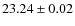 $23.24\pm 0.02$