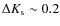$\Delta K_{\rm s} \sim 0.2$