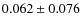 $0.062 \pm 0.076$