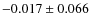 $-0.017 \pm 0.066$