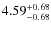 $\rm 4.59^{+ 0.68}_{- 0.68}$
