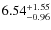 $\rm 6.54^{+ 1.55}_{- 0.96}$