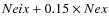 $Ne {\sc ix}+0.15\times Ne {\sc x}$