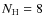 $N_{\rm H}=8$