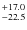 $^{\rm +17.0}_{-22.5}$