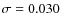 $\sigma = 0.030$