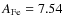 $A_{\rm Fe} = 7.54$