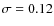 $\sigma = 0.12$