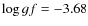 $\log gf = -3.68$