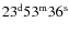$\rm 23^d 53^m 36^s$