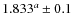 $1.833^a \pm 0.1$