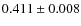 $0.411\pm0.008$