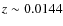 $z\sim0.0144$