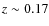 $z\sim0.17$