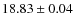 $18.83\pm0.04$