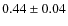 $0.44 \pm 0.04 $