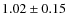 $1.02 \pm 0.15$
