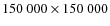 $150~000 \times 150~000$