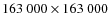 $ 163~000 \times 163~000$