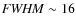 ${\it FWHM} \sim 16$